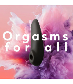 Клиторальный стимулятор 2 в 1 Womanizer Enhance Black вакуумная стимуляция и вибрация, черный - No Taboo