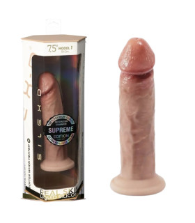 Фалоимитатор термореактивный Silexd Real Skin жидкий силикон, беж, 19 х 4 см - No Taboo