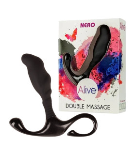 Массажер простаты Alive Nero Double Massage черный, 7 х 2.2 см - No Taboo