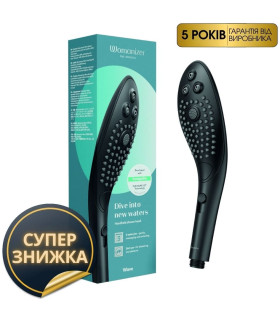 Насадка на душ для мастурбації Womanizer Wave, чорна - No Taboo