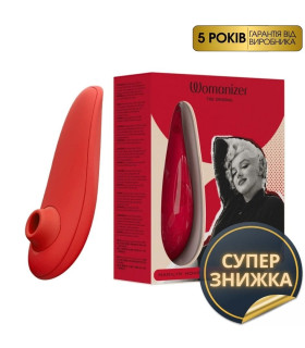 Бесконтактный стимулятор клитора Womanizer Marilyn Monroe Special Edition, яркий красный - No Taboo