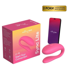 Инновационный смарт вибратор для пар Sync Lite We-Vibe, силиконовый, розовый - No Taboo