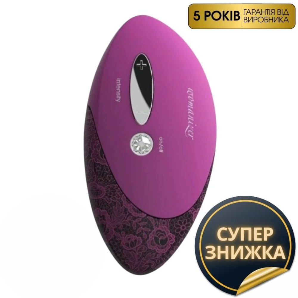 Клиторальный стимулятор Womanizer Pro W500 Magenta с принтом кружева, фиолетовый (217292), zoom