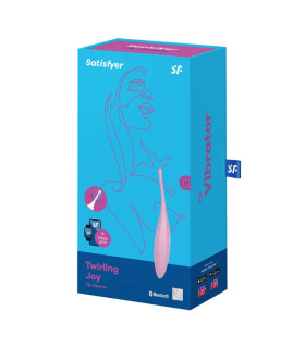 Вибратор для клитора Satisfyer Twirling Joy с приложением, розовый, 18 х 3 см - No Taboo