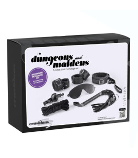 Набор для БДСМ Crushious Dungeons & Maidens черный, 8 предметов - No Taboo