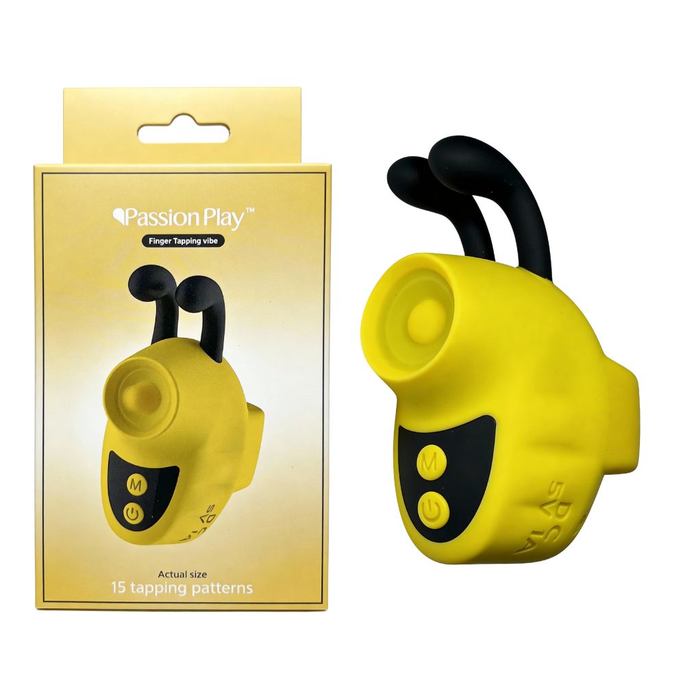 Вибратор на палец Passion Play в виде пчелки, желтый, 5,6 х 3,6 см (341421), zoom