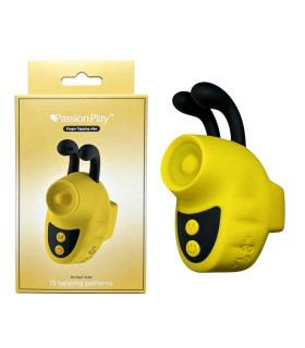 Вибратор на палец Passion Play в виде пчелки, желтый, 5,6 х 3,6 см - No Taboo