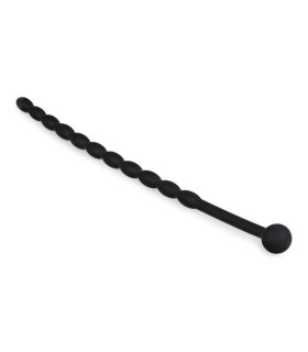 Катетер длинный тонкий , черного цвета, Geribbelde Dilator - Zwart - No Taboo
