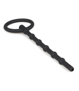 Катетер уретральный черного цвета,Long Hollow Silicone Penisplug - No Taboo