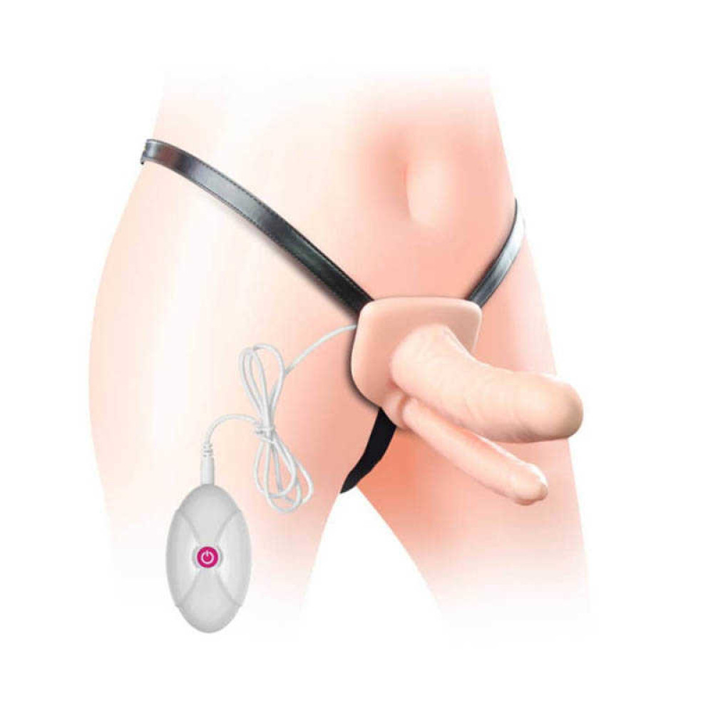 Унісекс страпон-фалопротез (порожнистий) для подвійного проникнення-Vibrating Unisex Hollow Strap On (36905), zoom