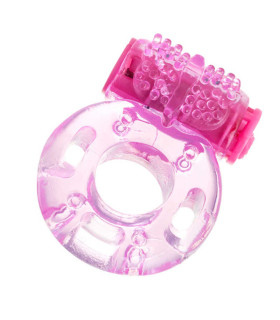 Еластичне ерекційне кільце з вібрацією, рожевий - No Taboo