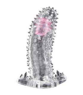 Шипованная насадка на член с вибрацией в головке - Penis Sleeve - No Taboo