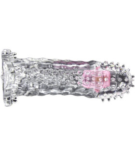 Шипованная насадка на член с вибрацией в головке - Penis Sleeve - No Taboo