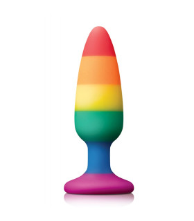 Силиконовая анальная пробка Dream Toys Colourful Love, разноцветная, 14 х 3.9 см - No Taboo