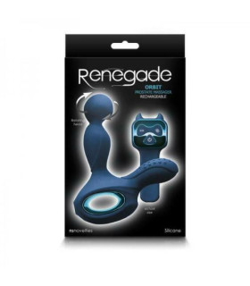 Масажер простати Renegade Orbit з ротацією і підігрівом, синій - No Taboo