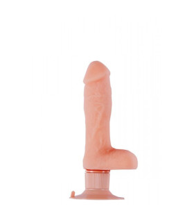Вибратор на присоске REALSTUFF 7INCH VIBRATOR , FLESH - No Taboo