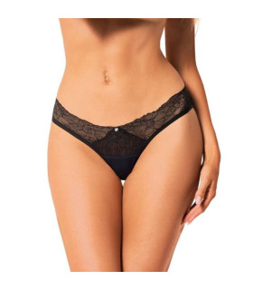 Трусики эротические Obsessive Bella Rou Panties, черные XS/S - No Taboo