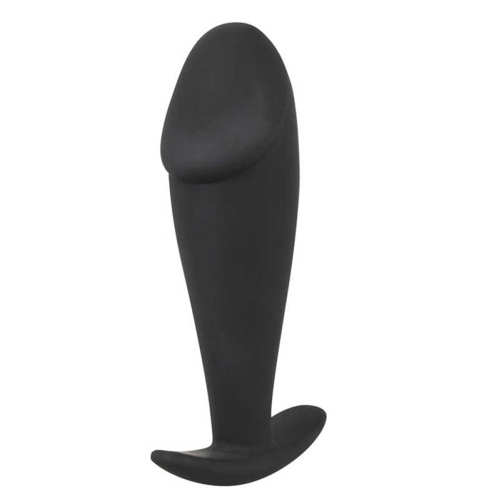 Анальна пробка силіконова, чорна, розмір M (41028), zoom