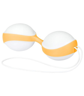 Вагінальні кульки-Amor Gym Balls, білий / жовтий - No Taboo