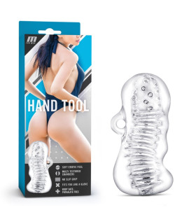 Мастурбатор рельефный Blush M for Men с ручкой, прозрачный, 11.4 х 5 см - No Taboo