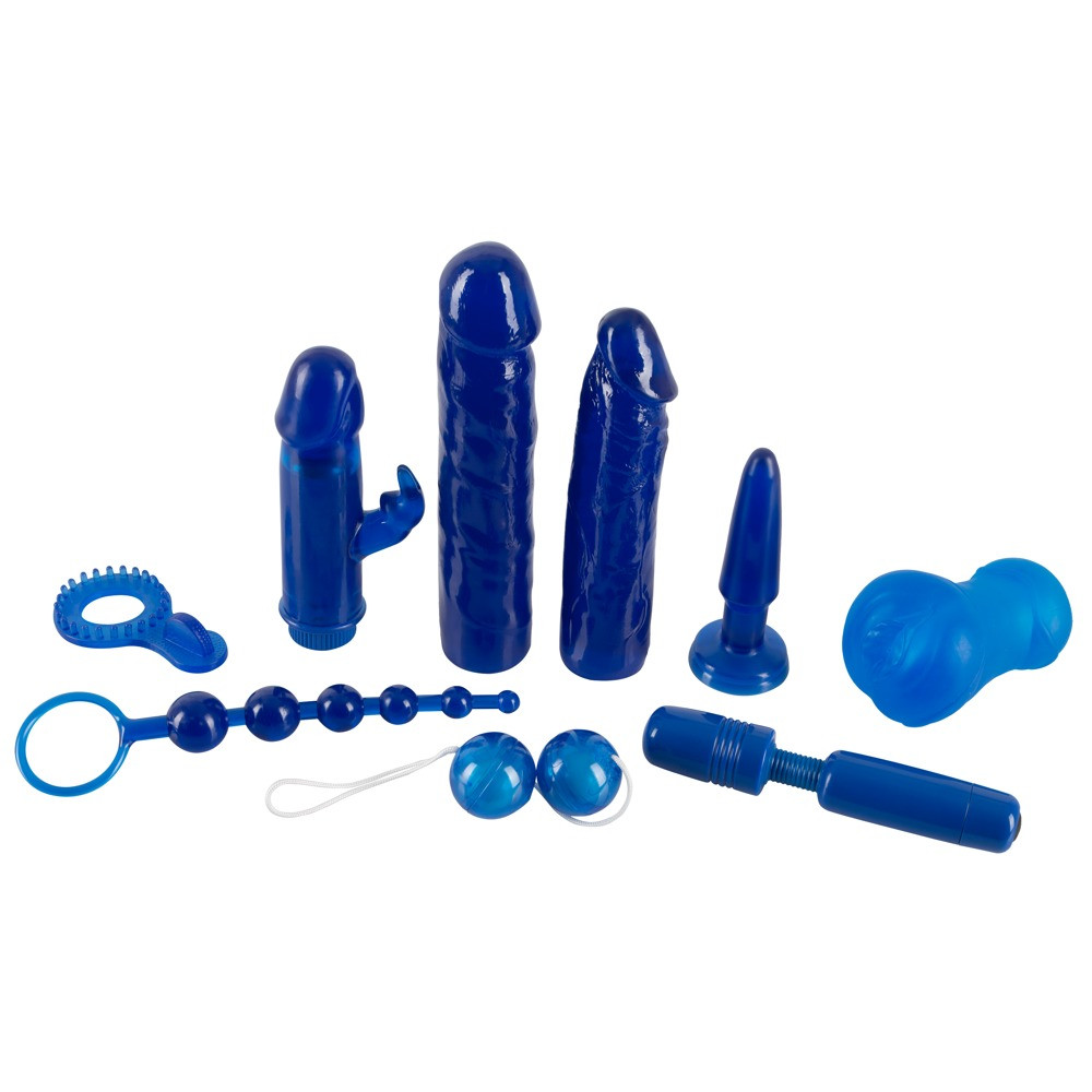Набор секс-игрушек Couples Toy Set, 9 предметов, синий (40989), zoom