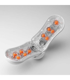 Мастурбатор со стимулирующими шариками белый Tenga - Flip Orb Masturbator Orange Crash - No Taboo