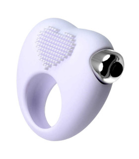 Виброкольцо на пенис, с рельефом, силикон, белое - No Taboo