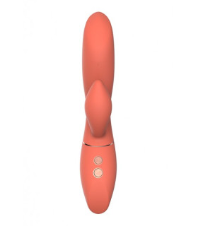 Вібратор-кролик, силіконовий, кораловий - No Taboo