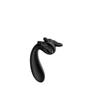 Вібромасажер-метелик для зони G, силіконовий, чорний - No Taboo