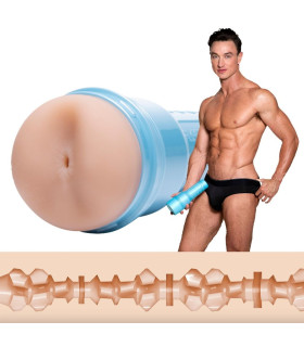 Маструбатор анус з кібершкіри в колбі FleshLight Fleshjack Boys Cade Maddox, бежевий, 24.8 см - No Taboo