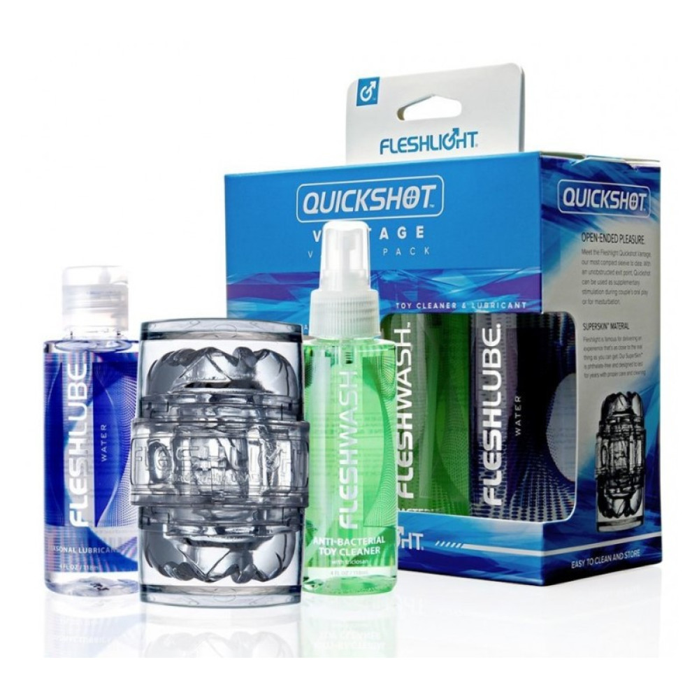 Набор для мужчины, маструбатор очиститель и лубрикант Fleshlight Quickshot Vantage Value Pack (217988), zoom