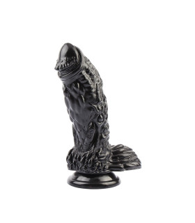  Фаллоимитатор рельефный Doombringer черный, 17.5 см x 5.5 см - No Taboo