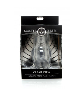 Анальная пробка туннель Master Series Clear View Hollow Anal Plug, прозрачная 13 х 4.3 см - No Taboo