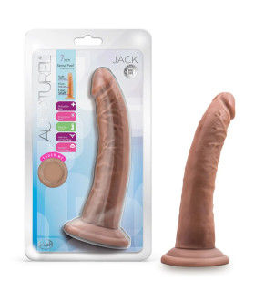 Реалістичний фалоімітатор на присосці Au Naturel Jack коричневий, 20 см х 3.8 см - No Taboo