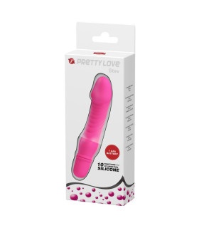 Мини-вибратор Pretty Love Stev, розовый, 13.5 х 2.9 см - No Taboo