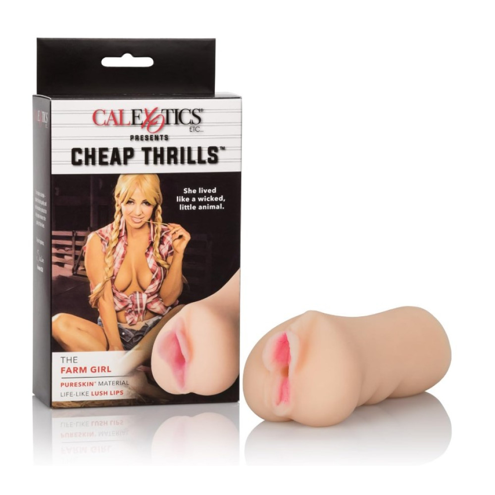 Мастурбатор вагіна реалістичний California Exotics Cheap Thrills The Farm Girl, бежевий, 14 х 5.7 см (331853), zoom