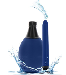 Анальний душ ToyJoy Buttocks Anal Douche, синій, 475 мл, 15 х 2 см - No Taboo