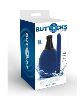 Анальний душ ToyJoy Buttocks Anal Douche, синій, 475 мл, 15 х 2 см - No Taboo