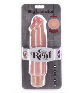 Вібратор реалістичний ToyJoy Dual Density Big Vibrator, бежевий, 23 х 5 см - No Taboo