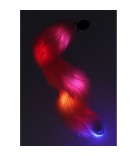 Анальна пробка з хвостом що світиться TABOOM Unicorn Tail & Buttplug LED, 6.5 х 2.8 см - No Taboo