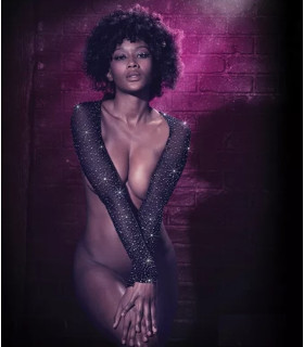 Боді відкрите у сіточку CalExotics Shouldere Shrug, чорне, O/S - No Taboo