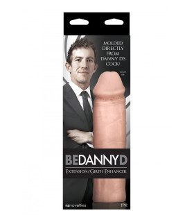 Насадка для збільшення члена NS Novelties Be Danny D Extension Enhancer, бежева, 20 х 5 см - No Taboo