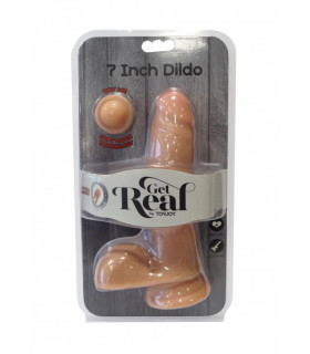 Фалоімітатор з кібершкіри з присоскою ToyJoy Dual Density Dildo, бежевий, 18 х 4 см - No Taboo