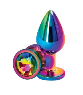 Анальная пробка Rear Assets Mulitcolor M, цветная, 8 х 3.4 см - No Taboo