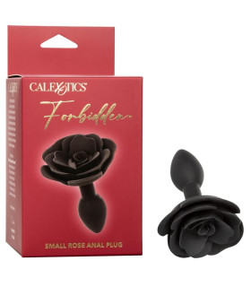 Анальная пробка в виде розы CalExotics Small Rose Anal Plug, силиконовая, черная, 7.5 х 3.2 см - No Taboo