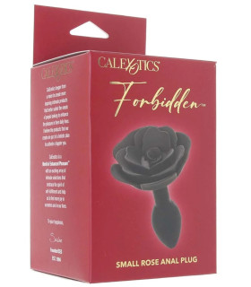 Анальная пробка в виде розы CalExotics Small Rose Anal Plug, силиконовая, черная, 7.5 х 3.2 см - No Taboo