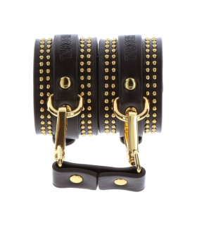 Наручники Taboom Vogue Vogue Studded Wrist Cuffs Set из веганской кожи, черные - No Taboo