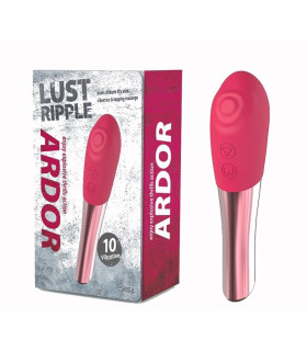 Віброкуля двостороння з пульсуючую головкою Chisa Ardor, рожева, 12.5 х 3.3 см - No Taboo