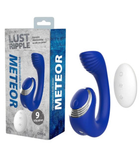 Вибратор для пар с дистанционным пультом CHISA Meteor, синий, 11.6 см х 8 см - No Taboo