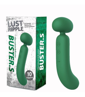Вибратор-микрофон со стимуляцией точки G CHISA Buster.S, зеленый, 15 х 3.4 см - No Taboo